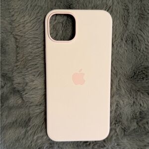 iPhone 15 Plus Pale Pink Apple Pink Silicone iPhone Case